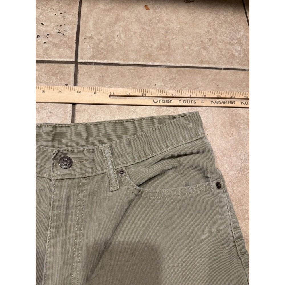 Levis 505 Corduroy Pants Mens 36x32 Straight Leg Tan White Tab Khaki Chino - Picture 7 of 9